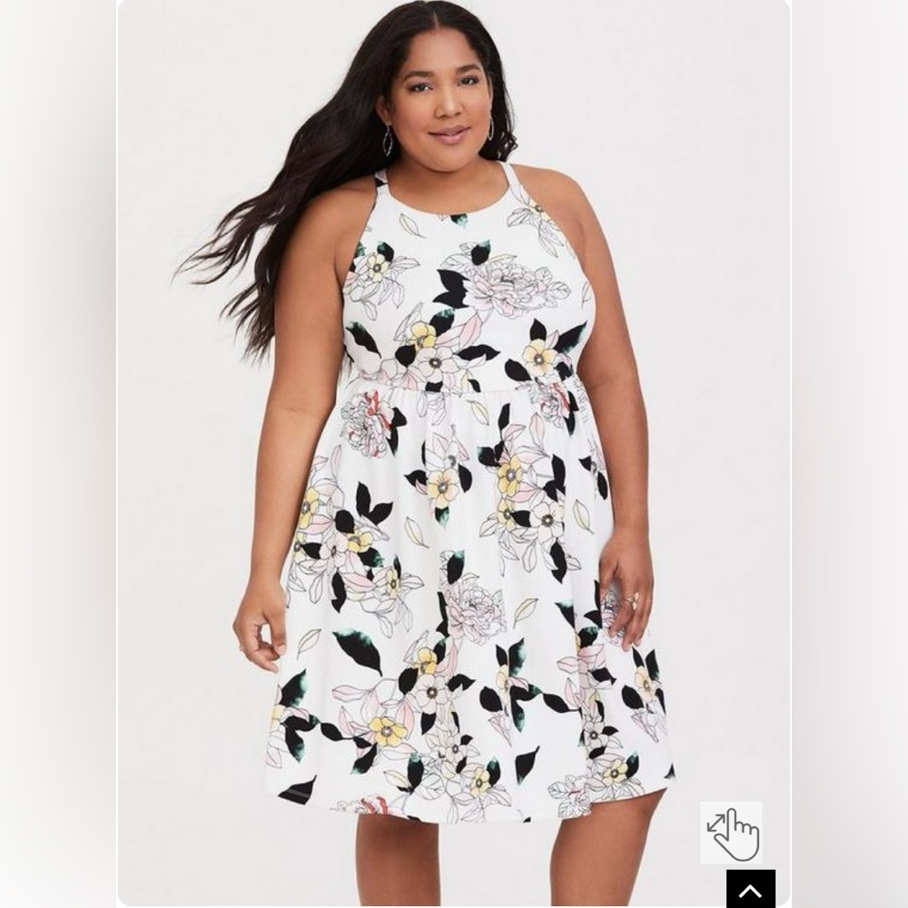 Torrid Mini Textured Knit Skater Dress - 2X or 18-20